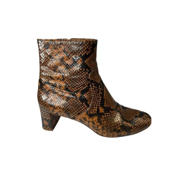 Loeffler Randall Ankle Boot Snakeskin leather sz 9.5 - Picture 2 of 9